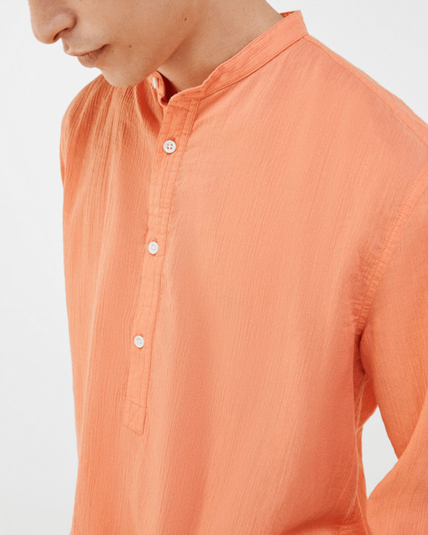 Long sleeve smocked shirt